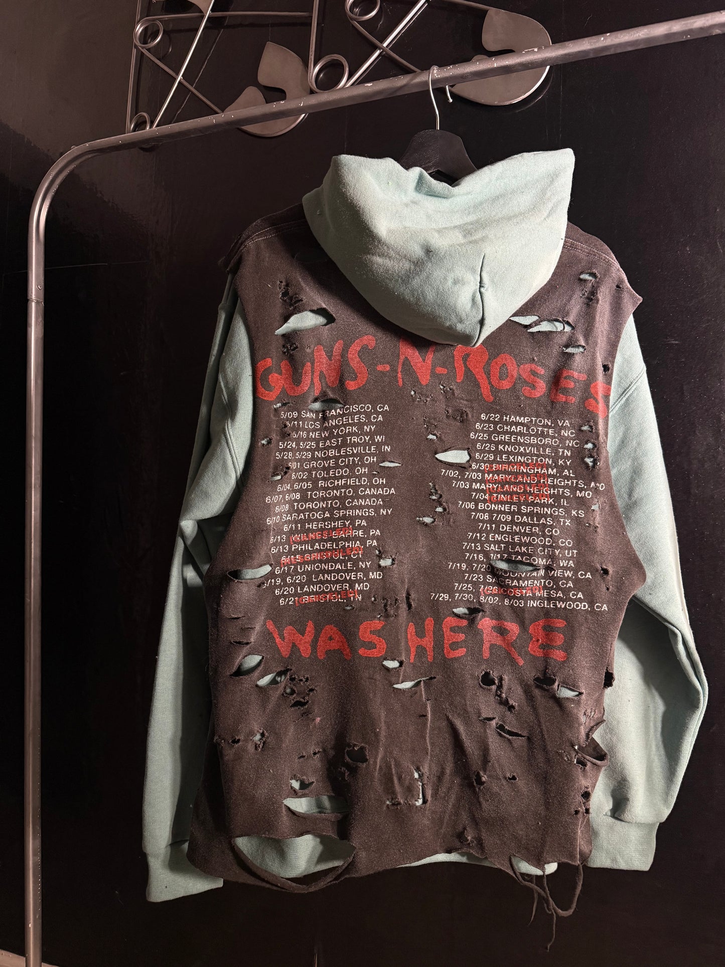 Guns&Roses Distressed Tank Hoodie