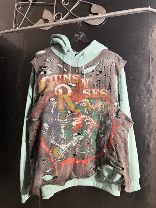 Guns&Roses Distressed Tank Hoodie