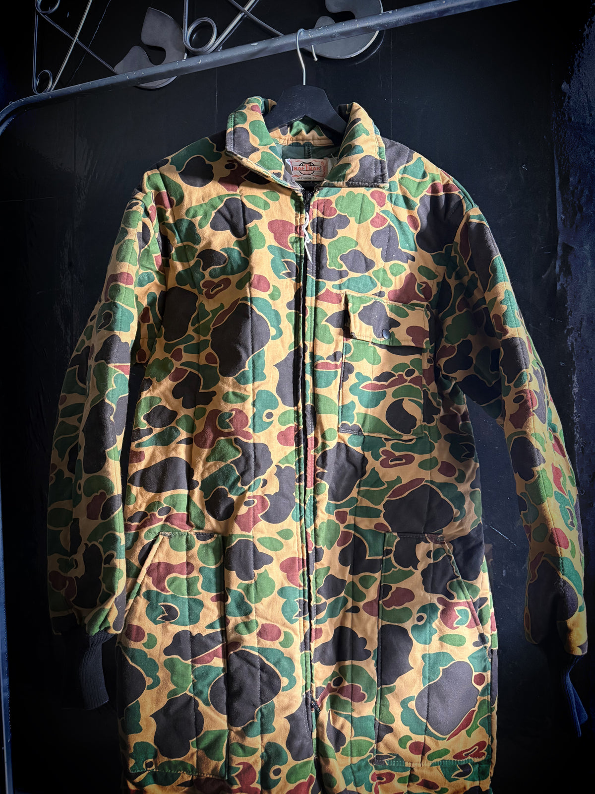 SafTbak Men's L Woodland Camo Thermal Insulated Hunting Coveralls Overalls