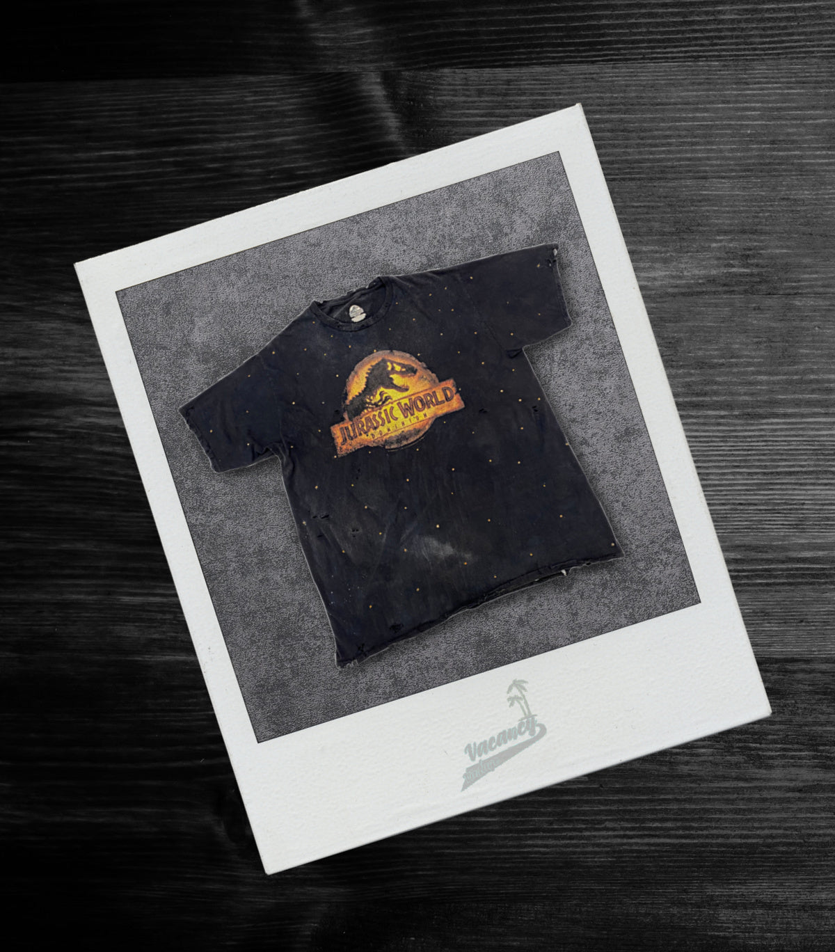 Jurassic World Vintage Tee with Gold Diamonds