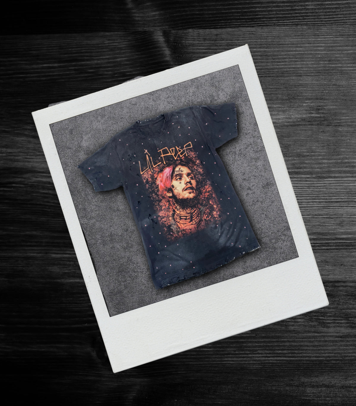 Lil Pump Vintage Tee with Pink Diamonds