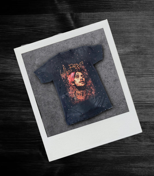 Lil Pump Vintage Tee with Pink Diamonds