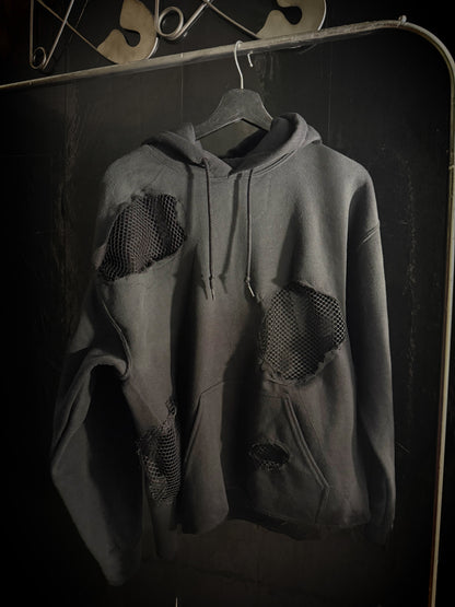 Vacancy Mesh Hearts Hoodie