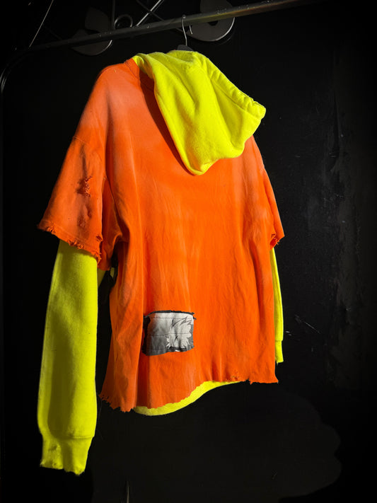 Chaos Distressed Graphic Print Hoodie