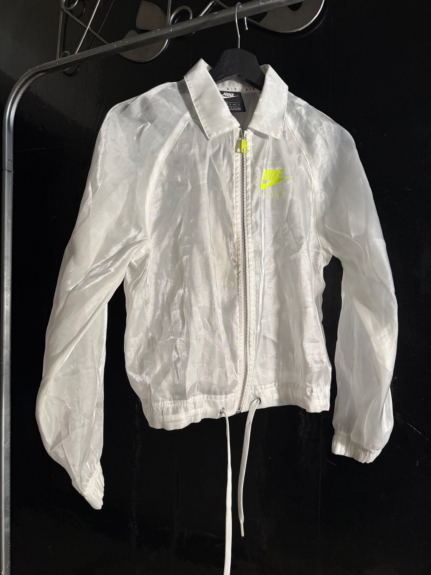 The Nike Air Women's XS White Cropped Track Jacket