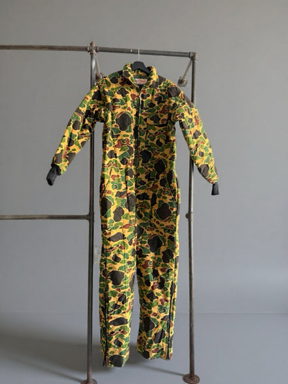 SafTbak Men's L Woodland Camo Thermal Insulated  Hunting Coveralls Overalls