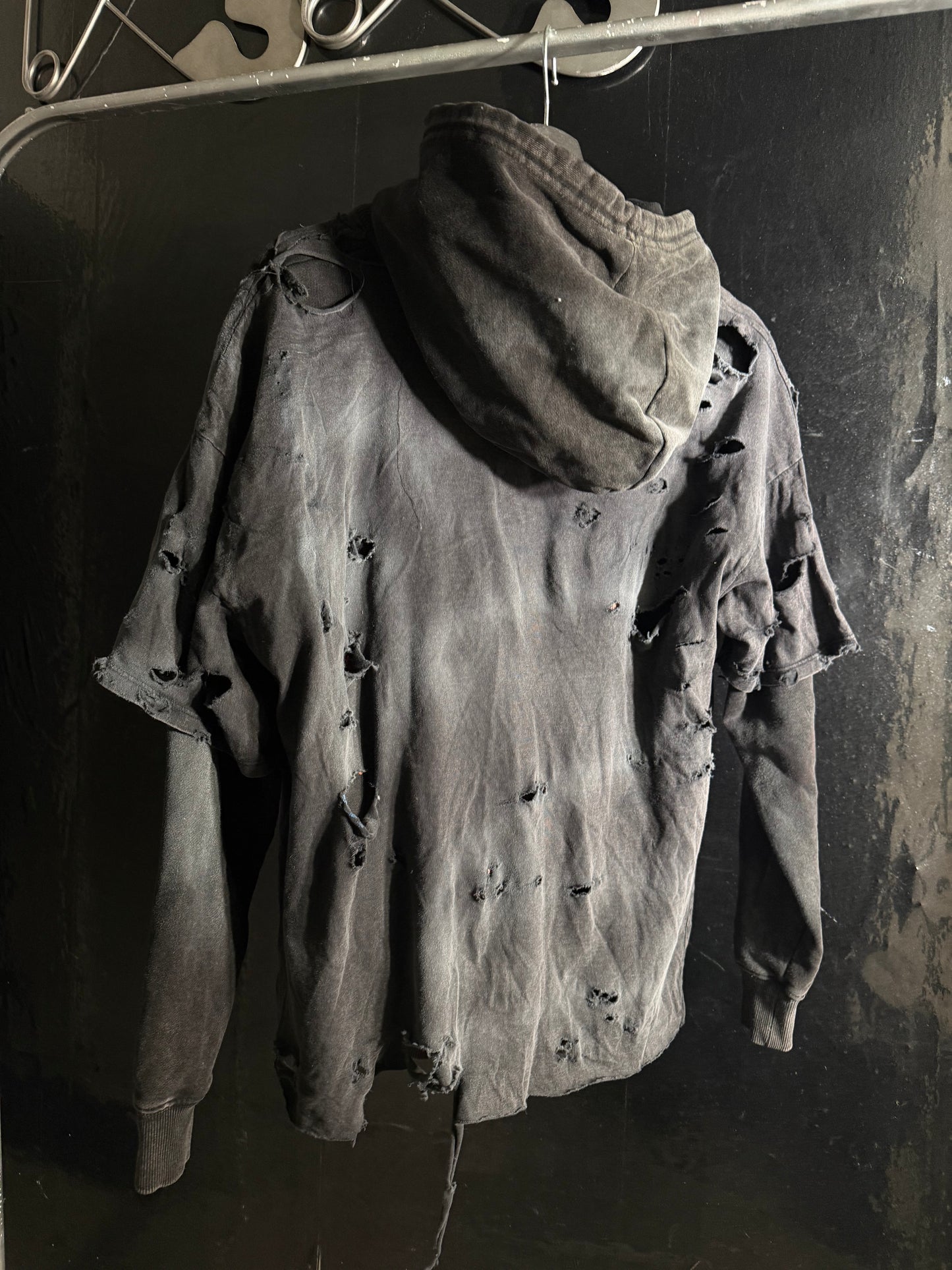 The Stooges Distressed Graphic Print Hoodie