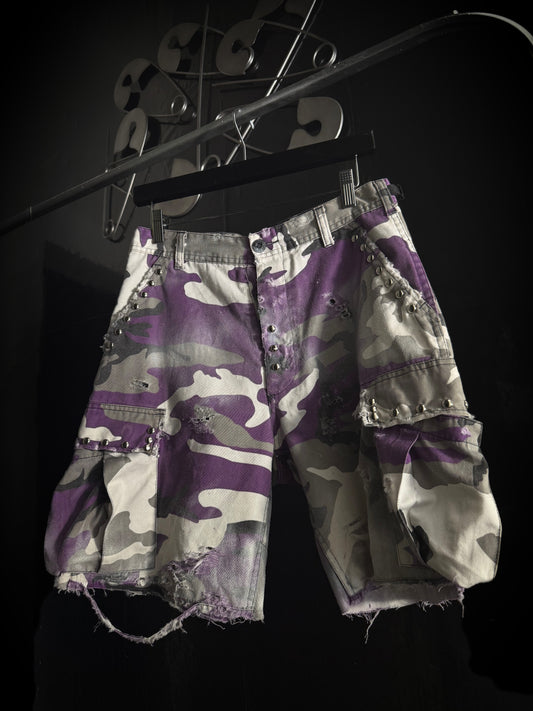 Purple Camo Cargo shorts