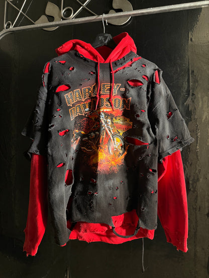 The Harley-Davidson Distressed Fire Hoodie 🔥
