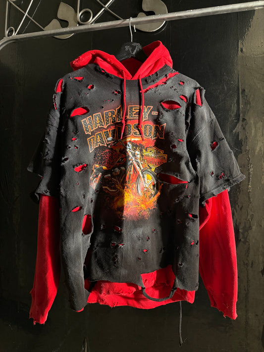 The Harley-Davidson Distressed Fire Hoodie 🔥