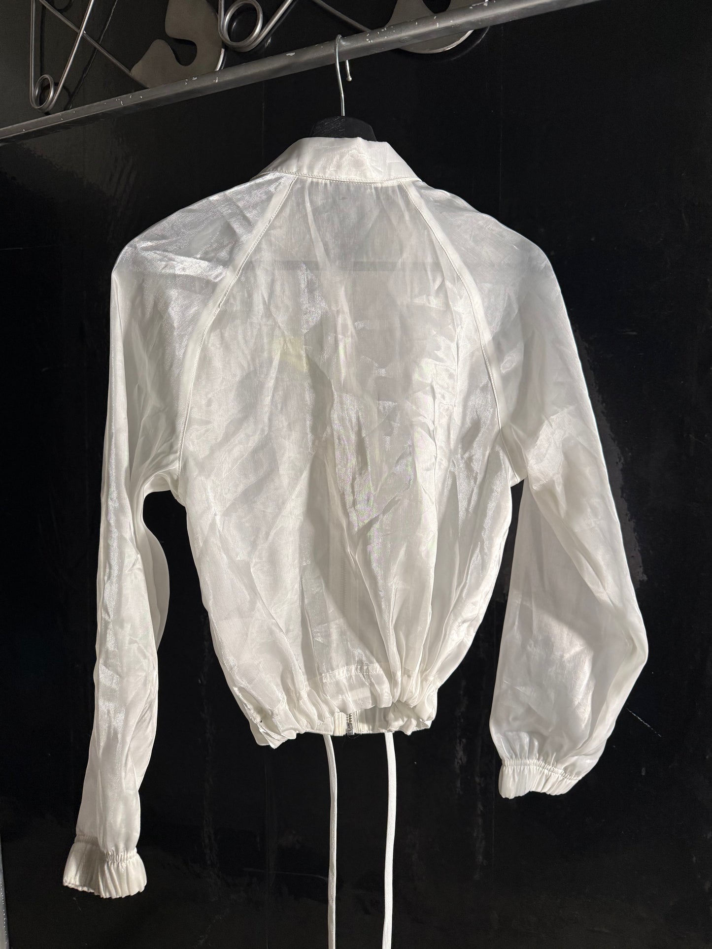 The Nike Air Women's XS White Cropped Track Jacket