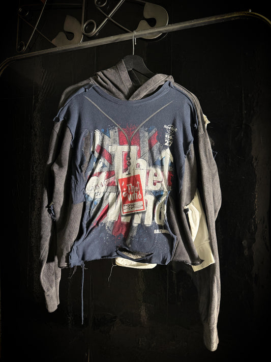 Hard Rock Cafe The Who Graphic Patchwork Hoodie T-Shirt
