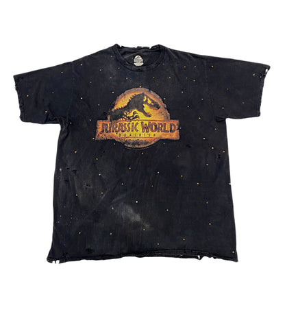 Jurassic World Vintage Tee with Gold Diamonds