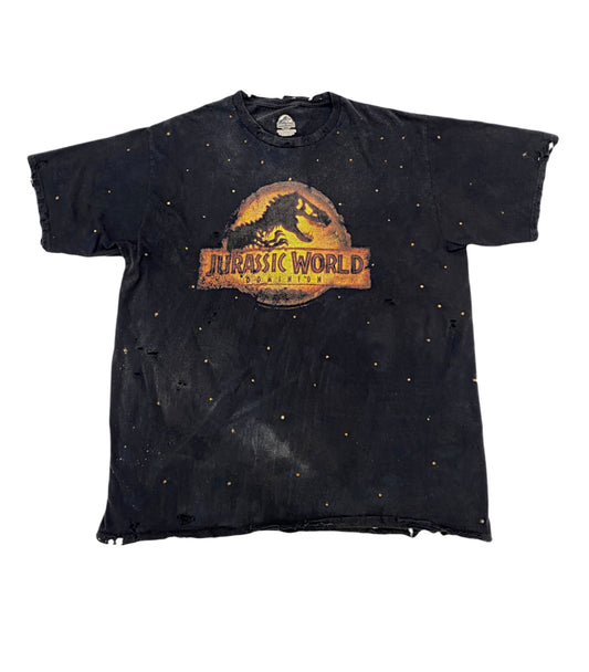 Jurassic World Vintage Tee with Gold Diamonds