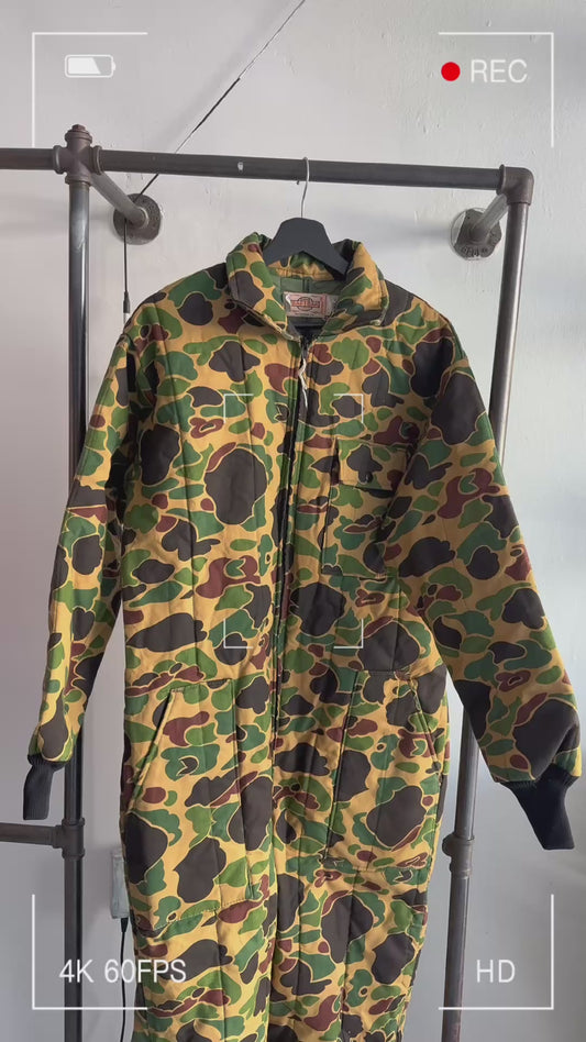 SafTbak Men's L Woodland Camo Thermal Insulated  Hunting Coveralls Overalls