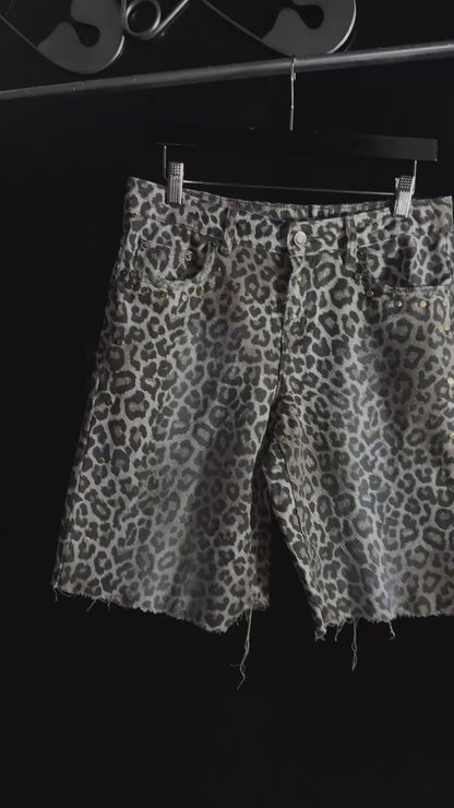 Leopard Jorts