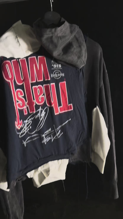 Hard Rock Cafe The Who Graphic Patchwork Hoodie T-Shirt