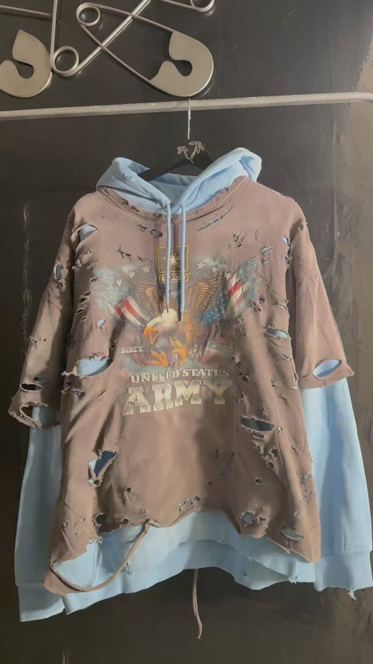 US Army Super Distressed Pullover