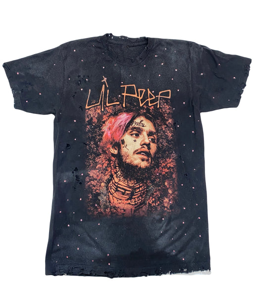 Lil Pump Vintage Tee with Pink Diamonds
